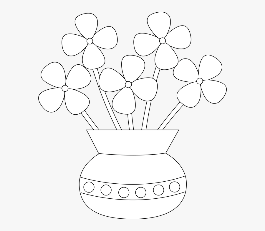 Beautiful flower pot sketch